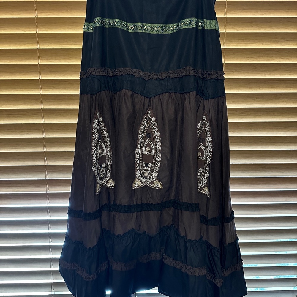 Sugarlips Black and Brown Maxi Skirt